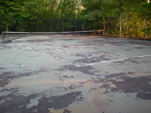 Tennis Court Repaint - before